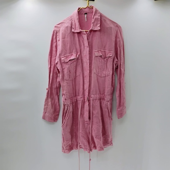 YFB Young Fabulous & Broke Blush Lakeside Shorts Jumpsuit Romper Foxglove linen - Picture 5 of 14